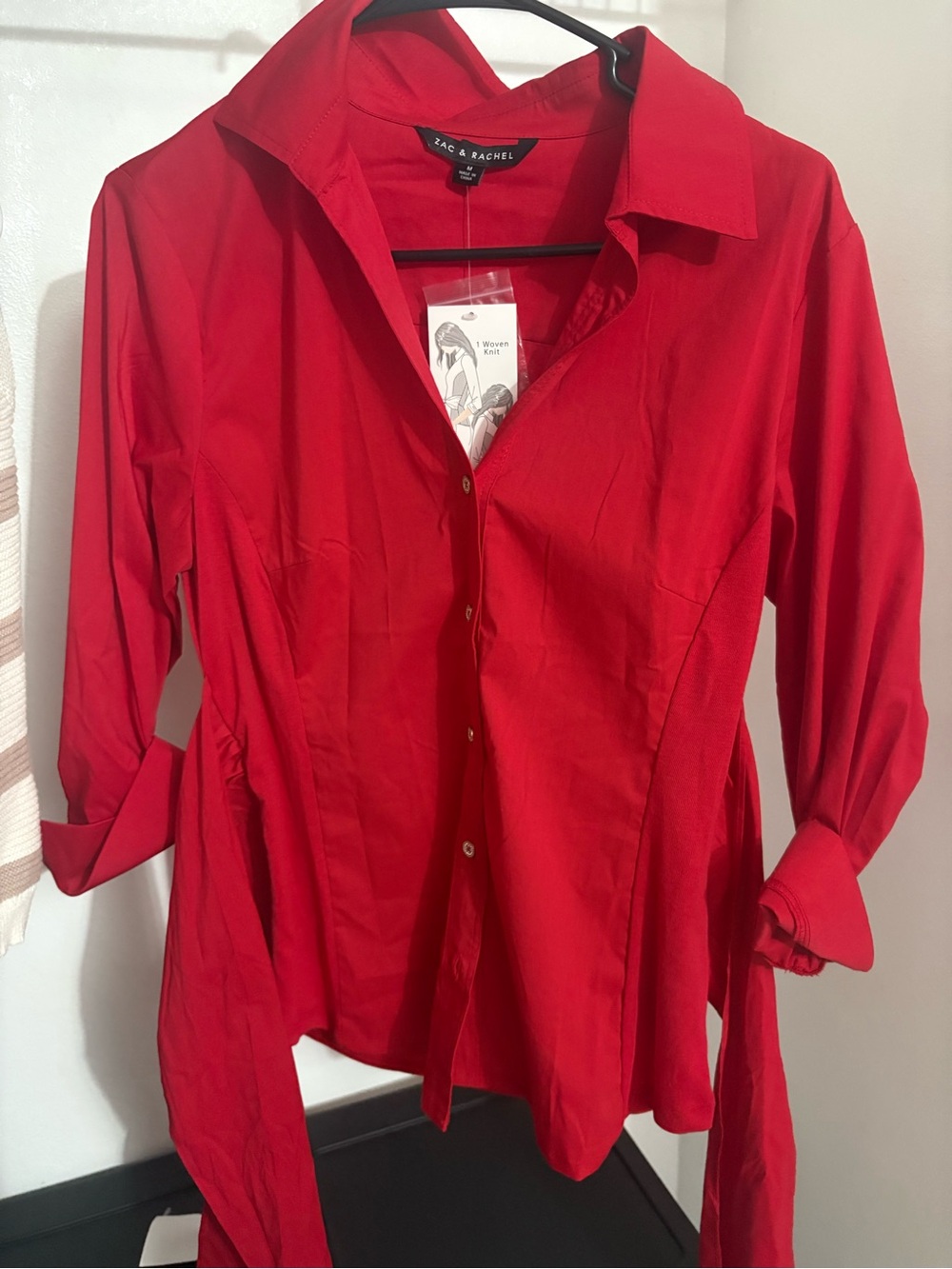 Zac & Rachel Red Long-Sleeve Button-Down Shirt